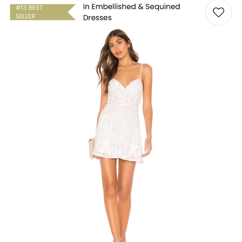 REVOLVE White Spaghetti Strap Mini Dress